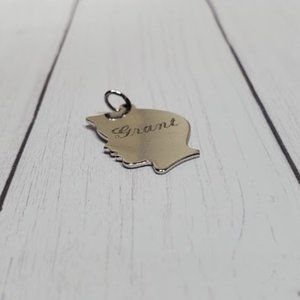Vintage ACo Sterling Boy Profile Charm Engraved